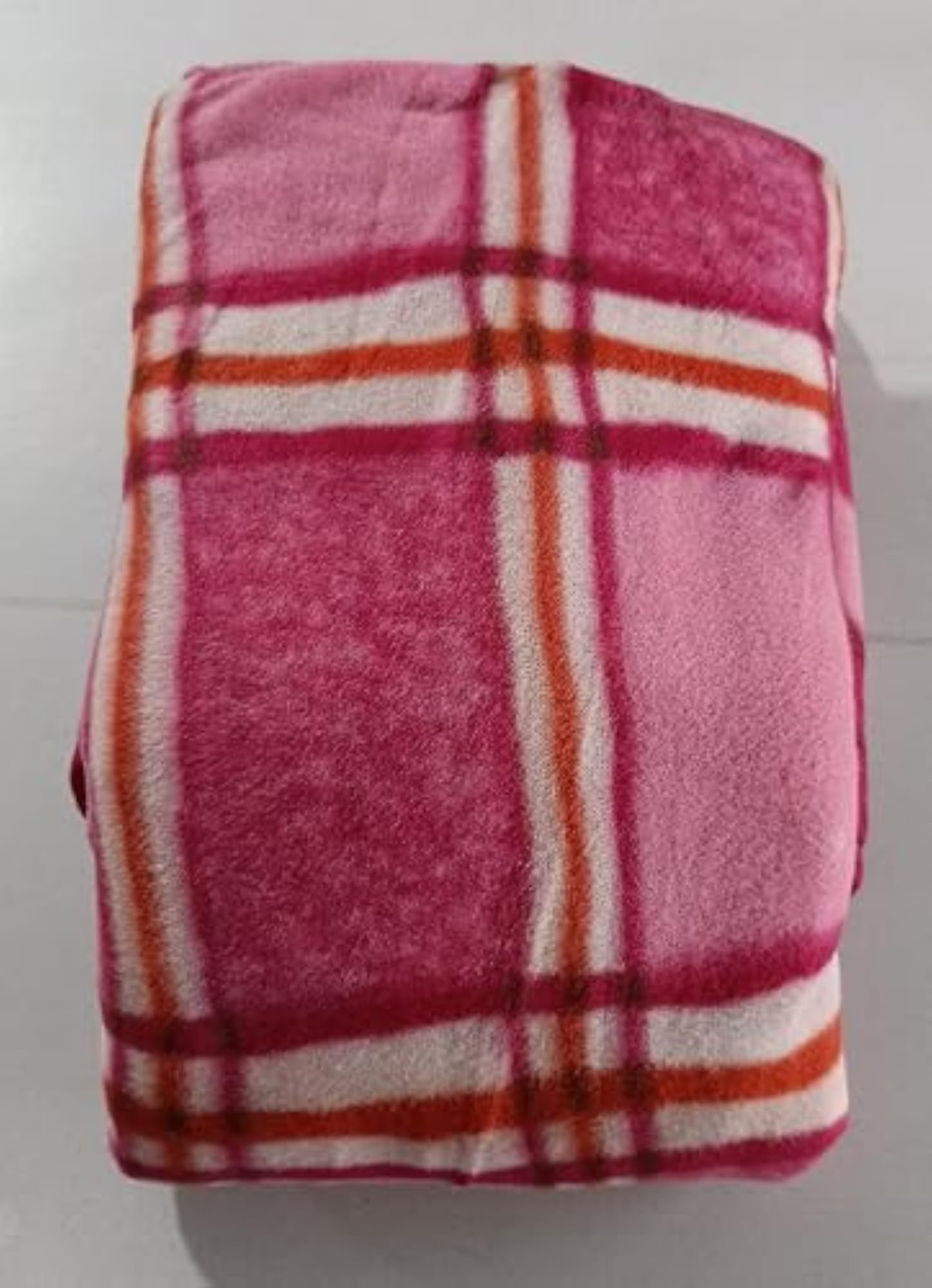 Single Zipper Quilt Cover, Woollen 90x60, Box Pink